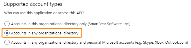 Accounts in any organizational directory