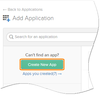 Create New App Create New App